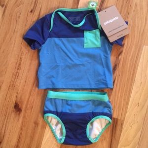 NWT Patagonia Infant Boys’ Little Sol Swim Set